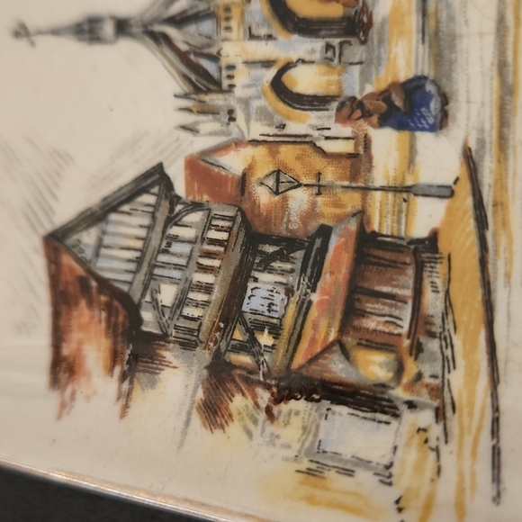 VINTAGE VICTORIA B.C. ENGLAND LANCASTER LTD & SANDLAND WARE SOUVENIR BUTTER DISH - Picture 4 of 11